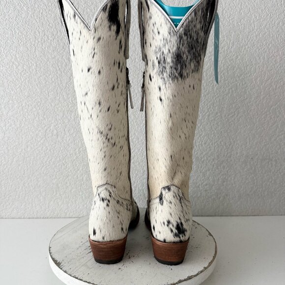 Lane Boots Womens Cowhide Cowboy Boots Tall Brown Western Cow Skin Size 6.5 NEW - Picture 3 of 13